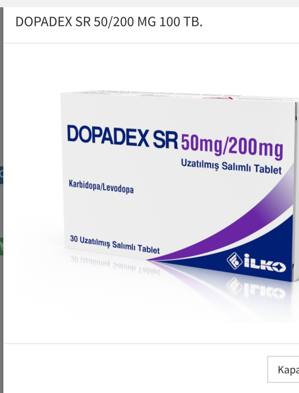 Dopadex SR 50 mg/200 mg